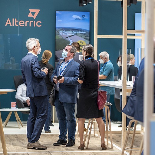 Besucher Messestand Coronaproof - Fachmesse Husum Wind - Alterric